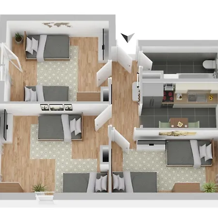 Ha-mitte 02-1 I Monteurwohnung Duo I Wlan, Bettwaesche & Handtuecher, Waschmaschine I Cosyhomes24 شقة *